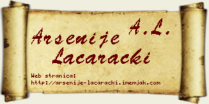 Arsenije Laćarački vizit kartica